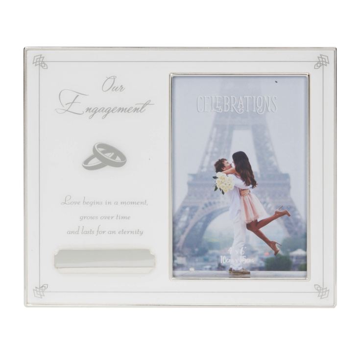 4" x 6" - Our Engagement Photo Frame with Engraving Plate product image