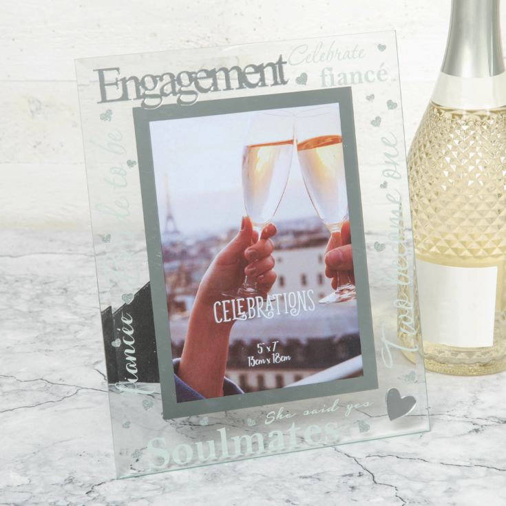 Mirror 3D Words Engagement Photo Frame 5" x 7" product image