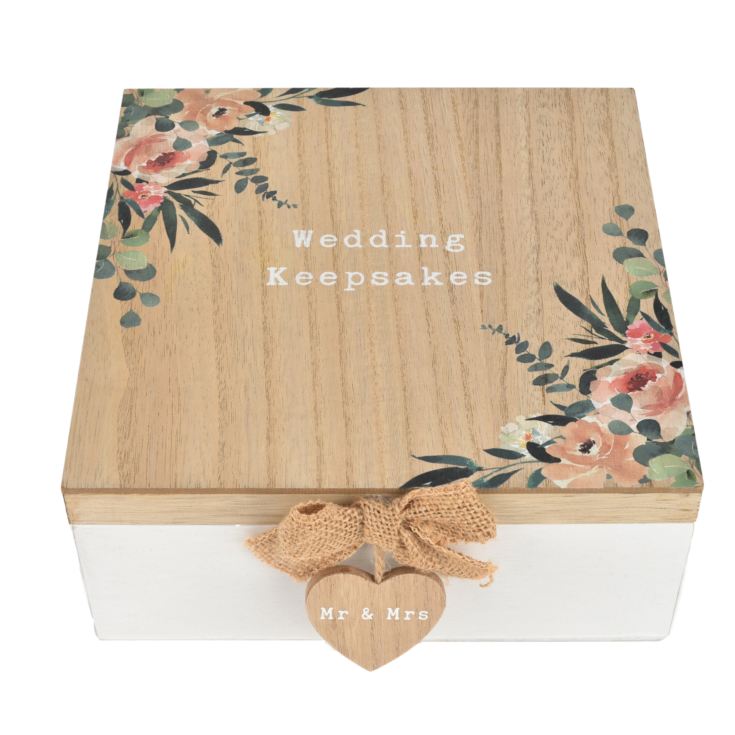 Love Story Wedding Day Keepsake Box - Mr & Mrs product image