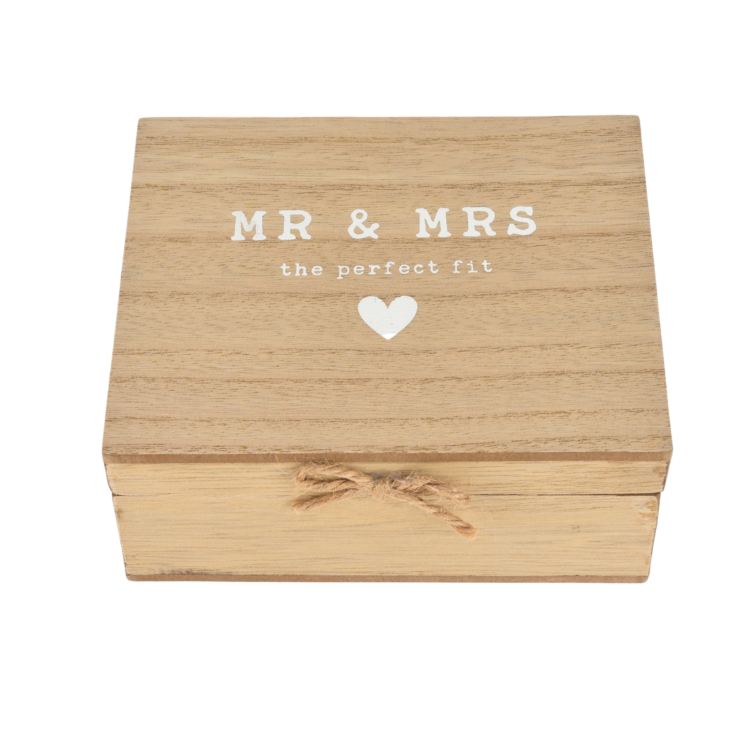 Love Story MDF Pair of Keyrings in Box "Mr" & "Mrs" product image