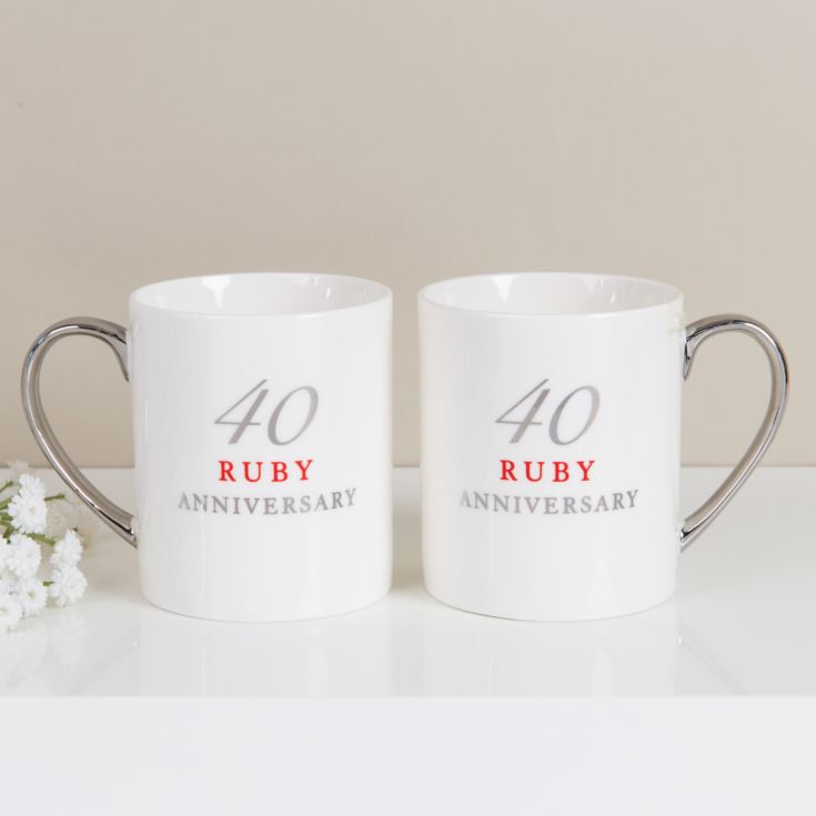 AMORE BY JULIANA® Set of 2 Porcelain Mugs - 40th Anniversary product image