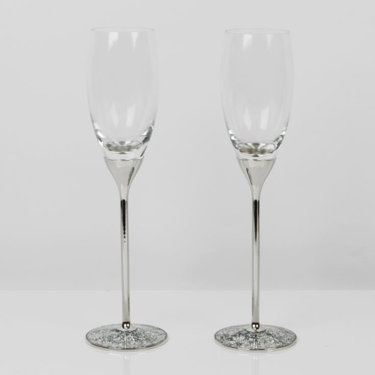 Celebrations Silver Finish Set of 2 Champagne Flutes product image