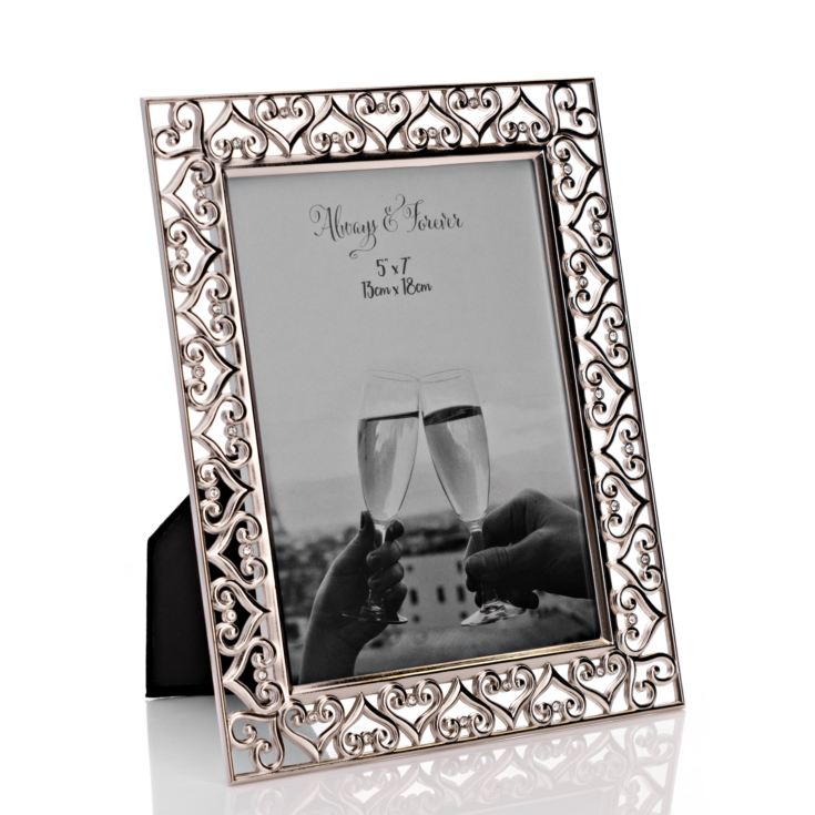 Silverplated Hearts Photo Frame 5" x 7" product image