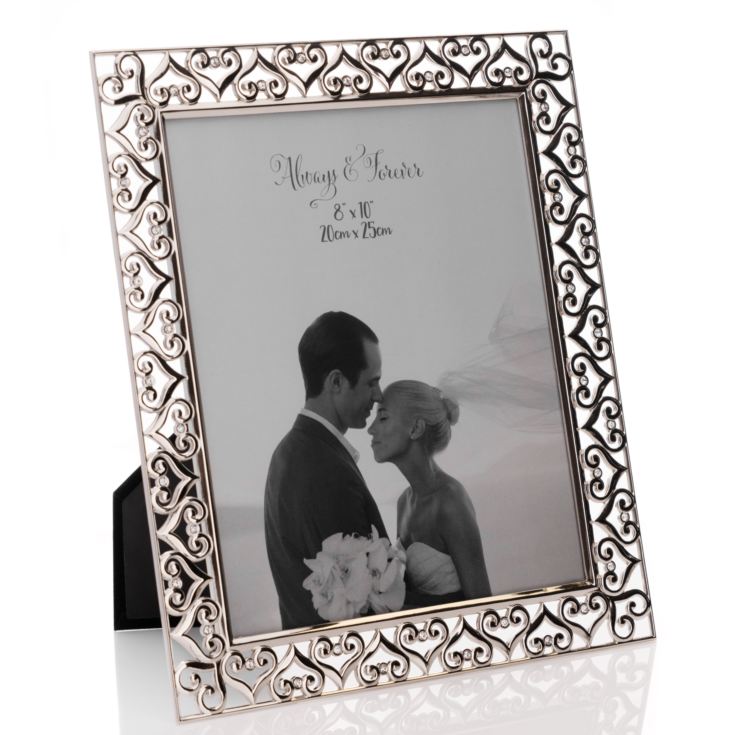 Silver-Plated Hearts Photo Frame 8" x 10" product image