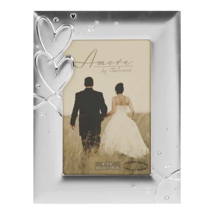 8" x 10" - AMORE BY JULIANA® Silver Plated Photo Frame product image