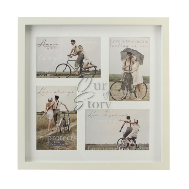 Amore Square Collage Frame 4 Apertures - Our Story product image