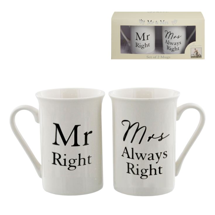Amore 2 piece Mug Set - "Mr Right / Mrs Always Right" product image