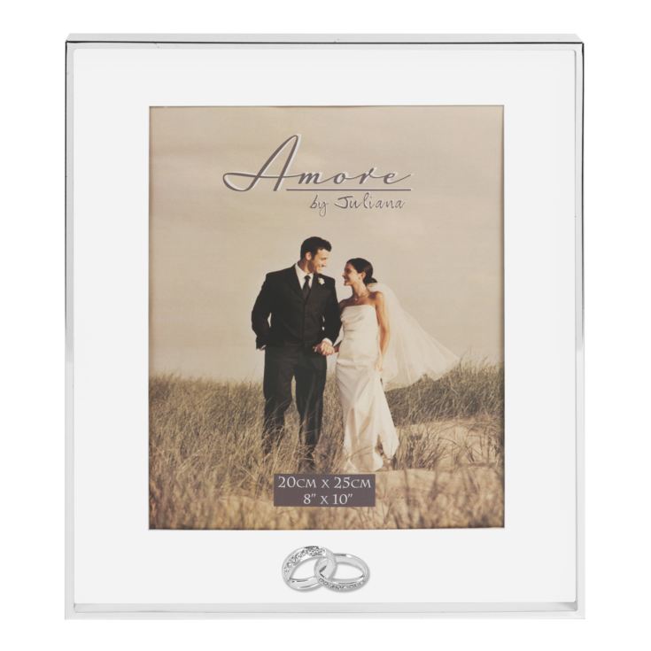 8" x 10"- AMORE BY JULIANA® Silver Plated Wedding Photo Fram product image