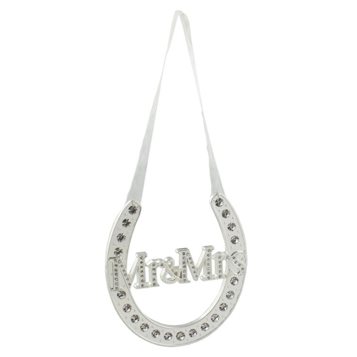 Amore Silver Plated with Crystals Horse Shoe "Mr & Mrs" product image