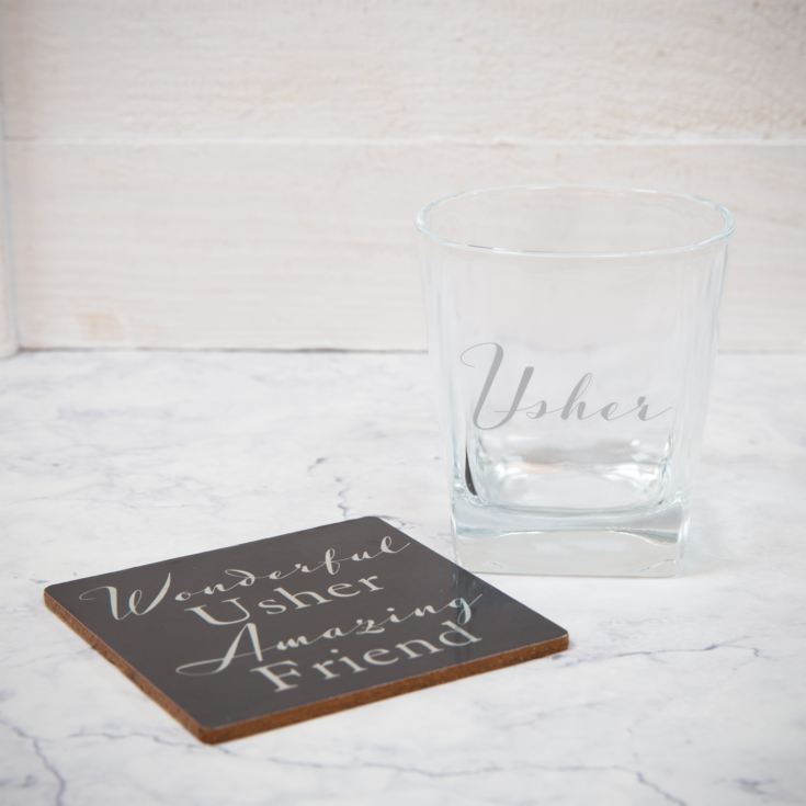 Amore Whisky Glass & Coaster - Usher product image