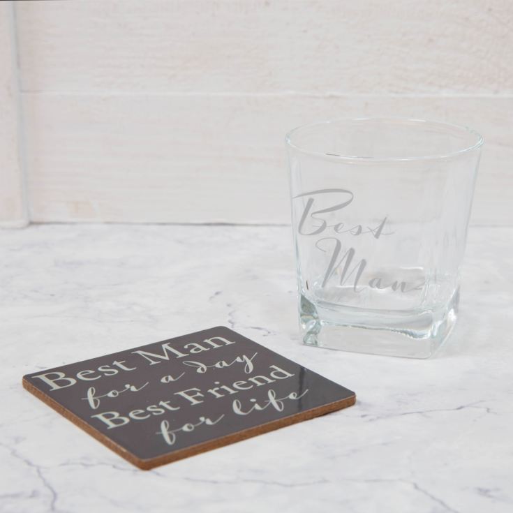 Amore Whisky Glass & Coaster - Best Man product image