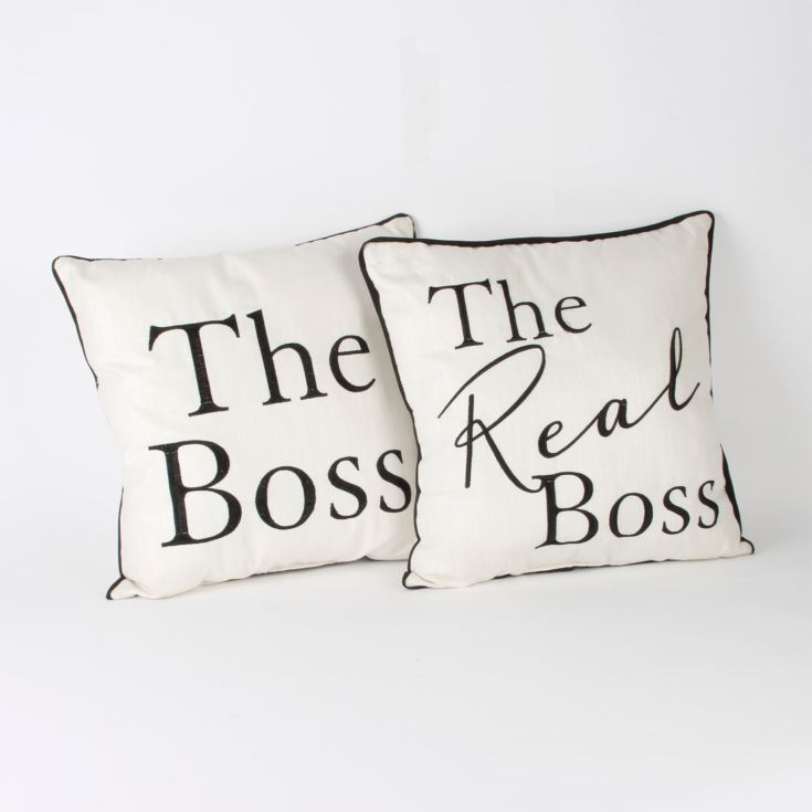 Amore Cushions Set of 2 - The Boss & The Real Boss 35cm product image