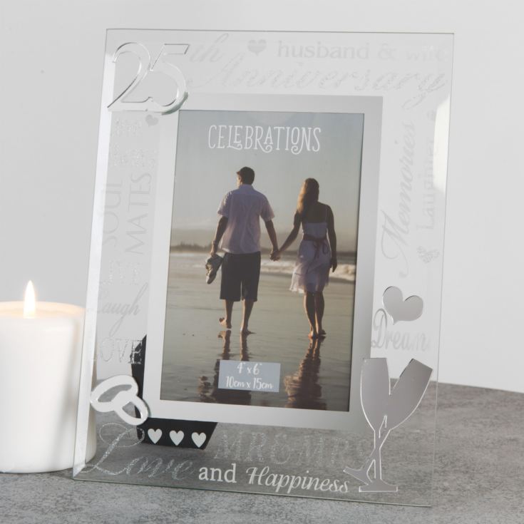 Mirror 3D Words  Anniversary Frame 4" x 6" - 25 product image