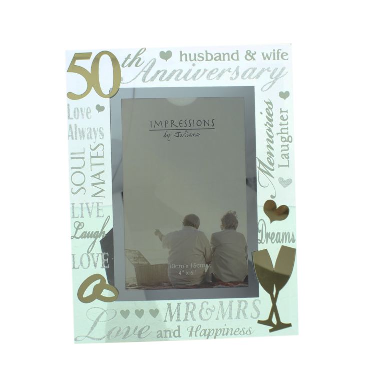 Mirror 3D Words  Anniversary Frame 4" x 6" - 50 product image