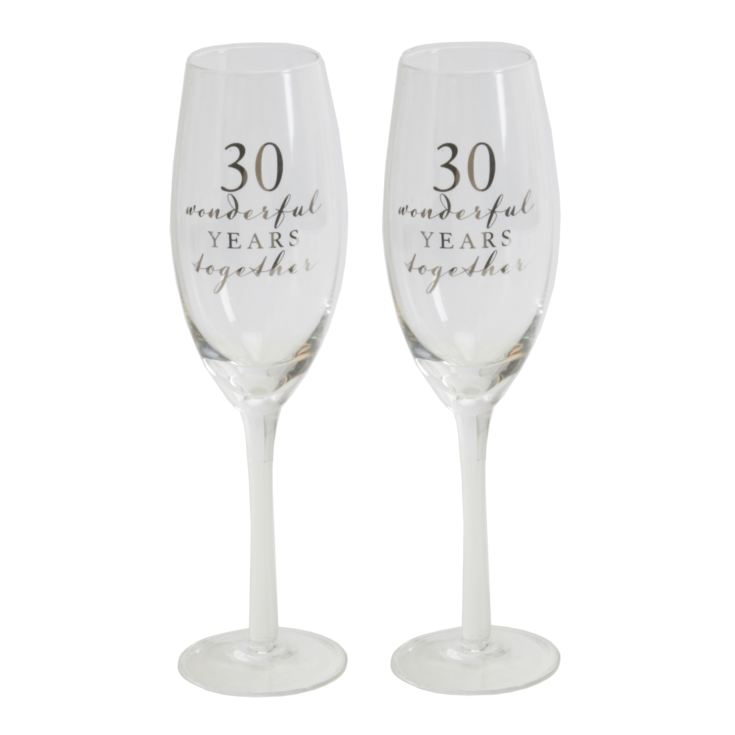Amore Champagne Flutes Set of 2 - 30th Anniversary product image