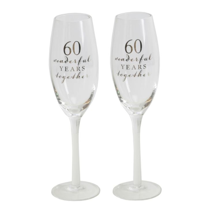 AMORE BY JULIANA® Champagne Flute Set - 60th Anniversary product image