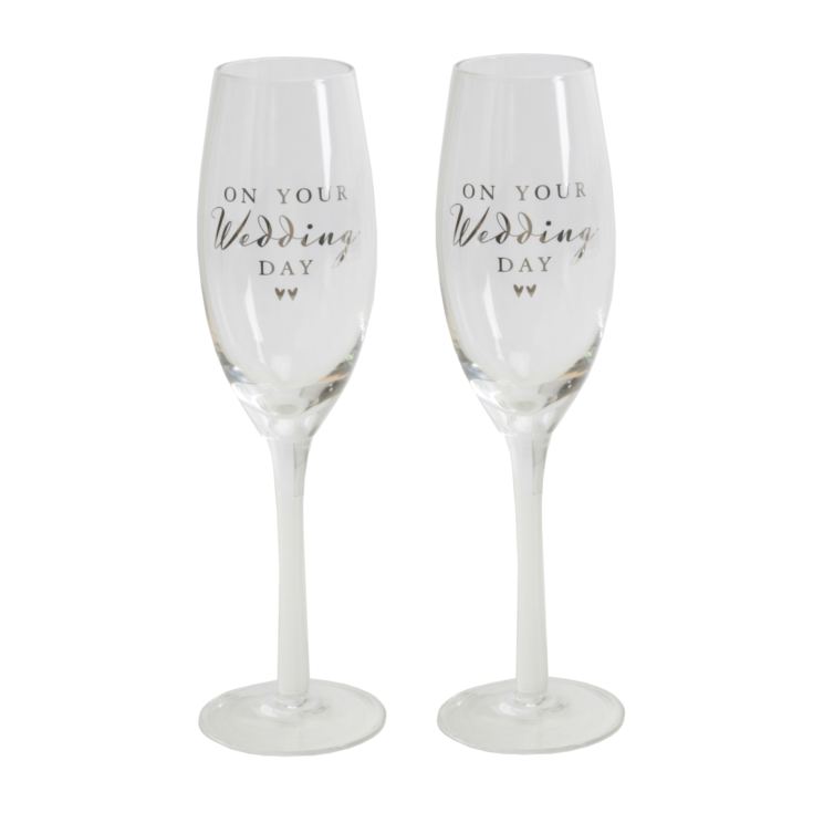Amore Champagne Flutes Set of 2 - Wedding Day product image