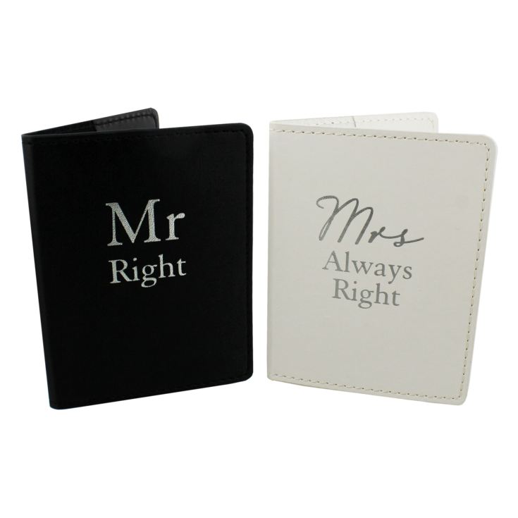 Amore Set 2 Passport Holders - Mr Right & Mrs Always Right product image