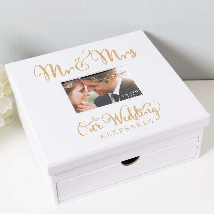 'Always & Forever' Gold Foil Keepsake Box with Drawers product image