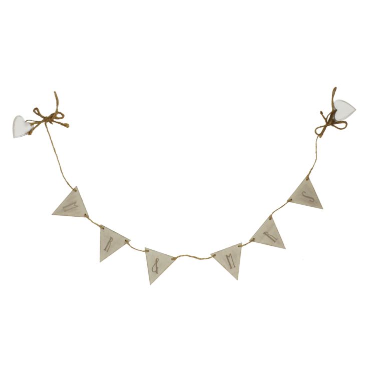 Love Story Wooden Bunting "Mr & Mrs" product image