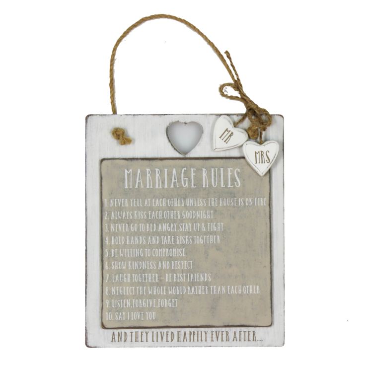 Love Story Plaque "Marriage Rules" product image