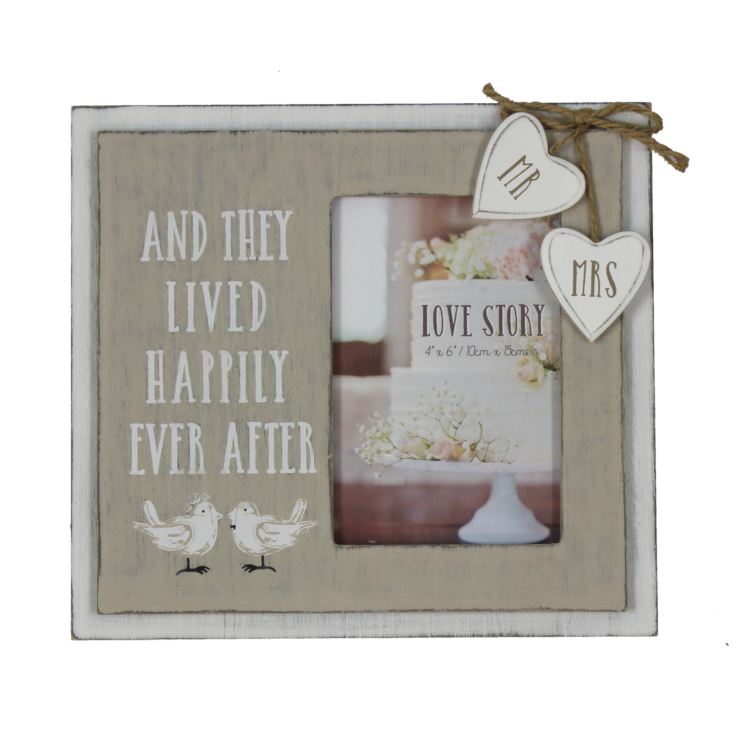 Love Story Wooden Frame "Happily Ever After" 4" x 6" product image