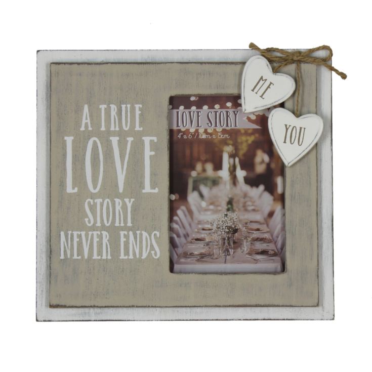 Love Story Wooden Frame "True Love Story" 4" x 6" product image