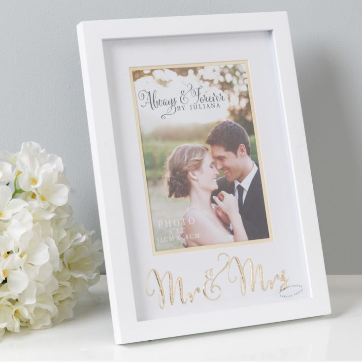 Always & Forever Frame w/ Gold 'Mr & Mrs' -  5" x 7" product image