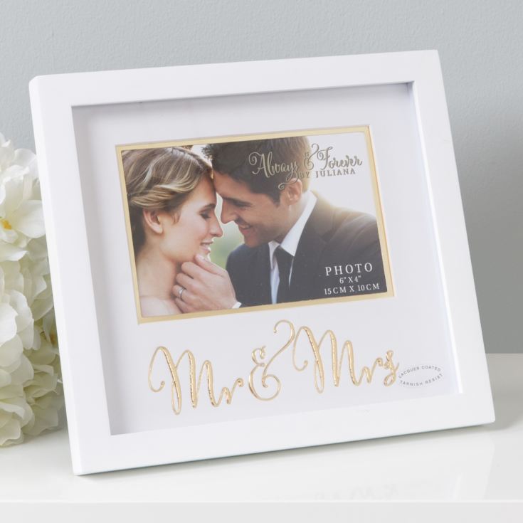 Always & Forever Frame w/ Gold 'Mr & Mrs' -  6" x 4" product image