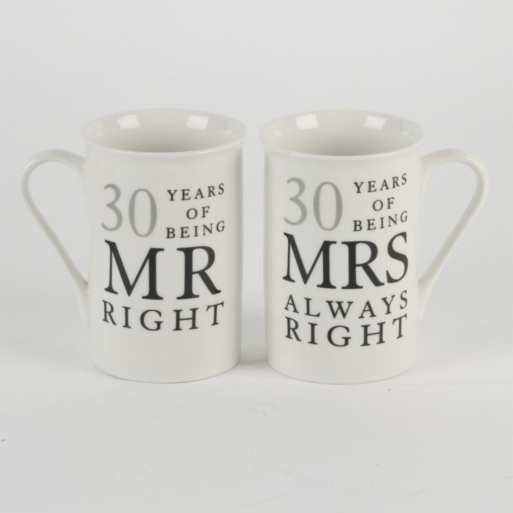 Amore Gift Mug Set - 30 Years Mr Right / Mrs Always Right product image