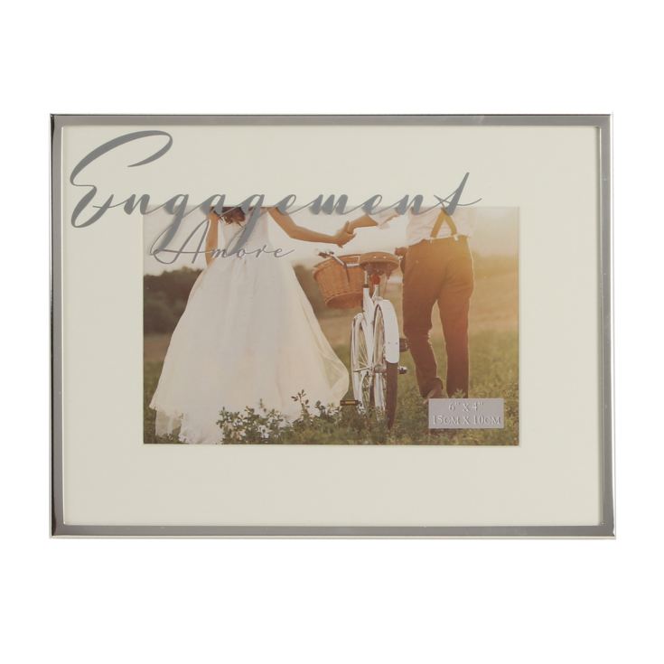 Amore Silverplated Frame Mirror Script 6" x 4" Engagement product image