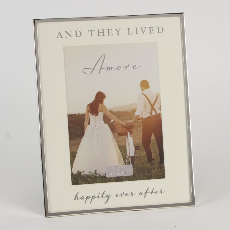 5" x 7"- AMORE BY JULIANA® Silver Frame - Happily Ever After product image