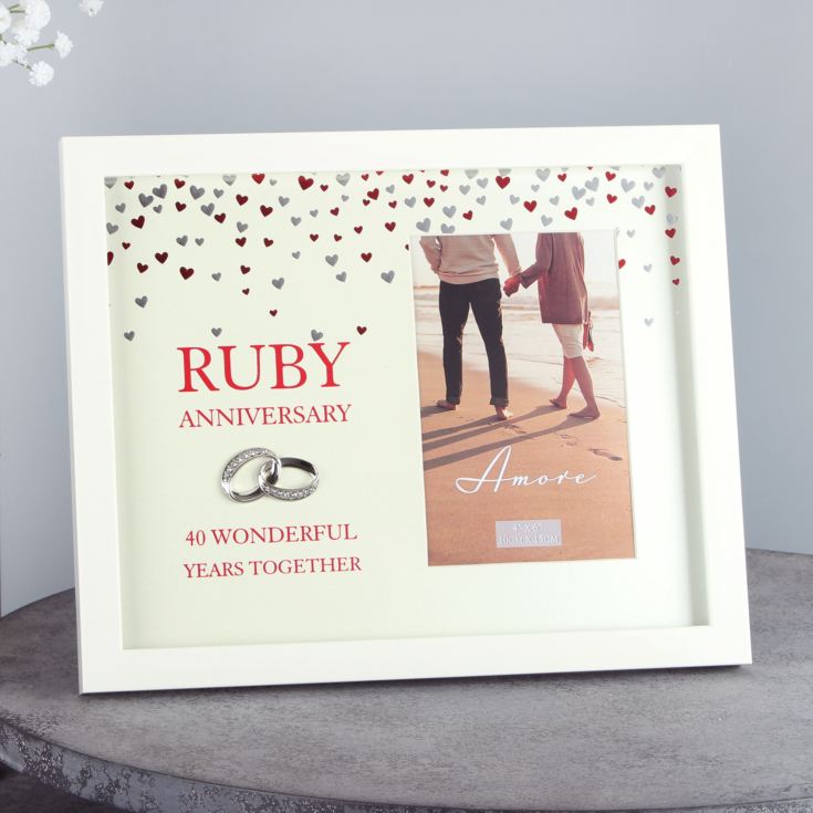 4" x 6" - AMORE BY JULIANA® Frame - Ruby Anniversary product image
