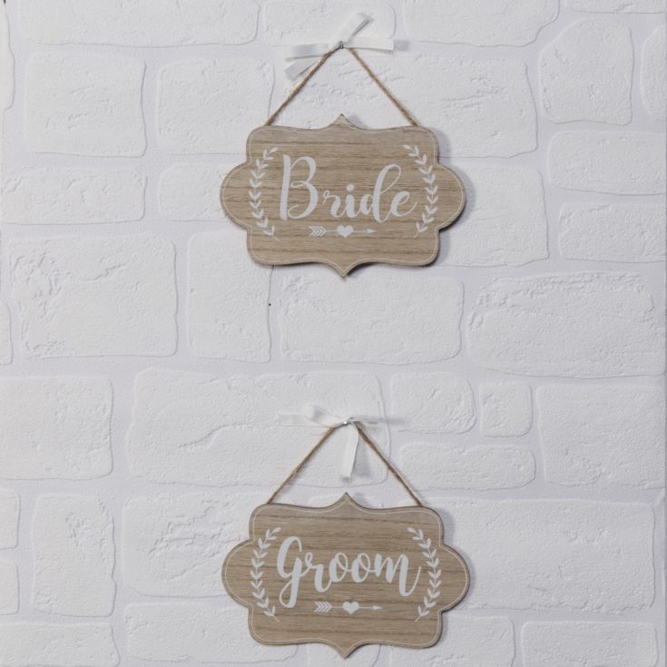Love Story Set of 2 Plaques - Bride & Groom product image