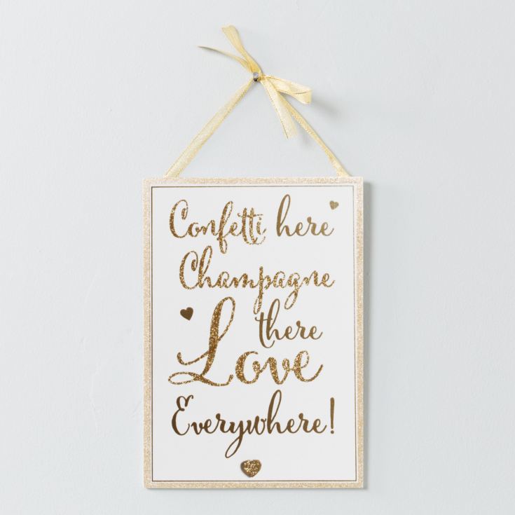 Always & Forever Rectangle Plaque - Confetti & Champagne product image