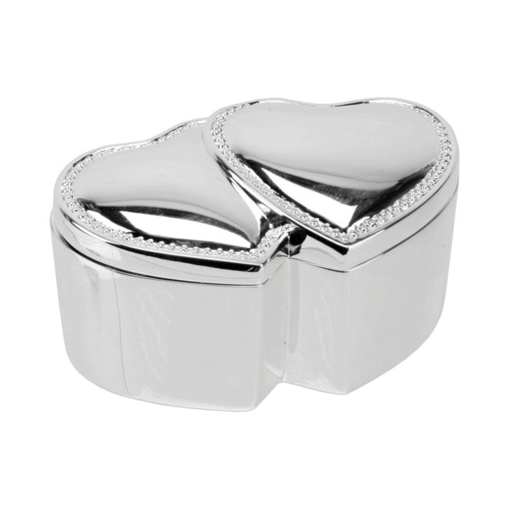 Sophia Silverplated Ring Box - Double Hearts product image