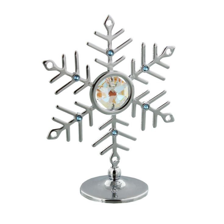 Crystocraft Chrome Plated Snowflake with Crystal Centre product image