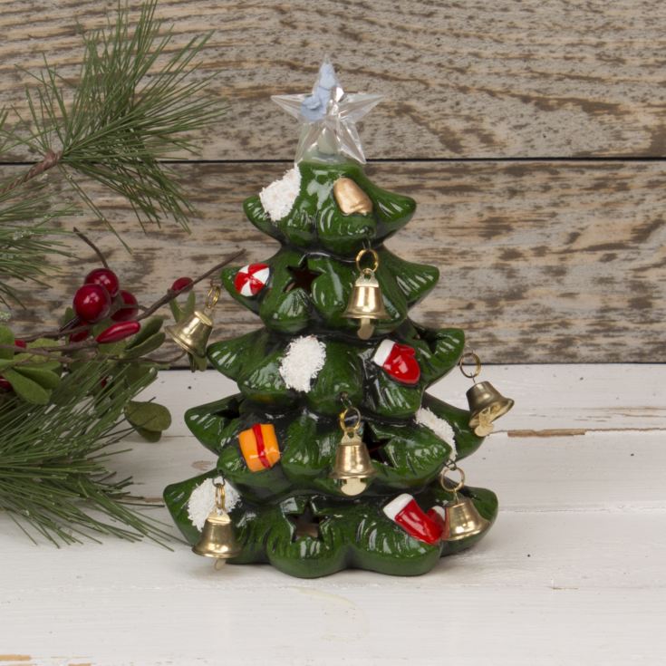 Hand Painted Resin Light Up Christmas Tree 17cm product image