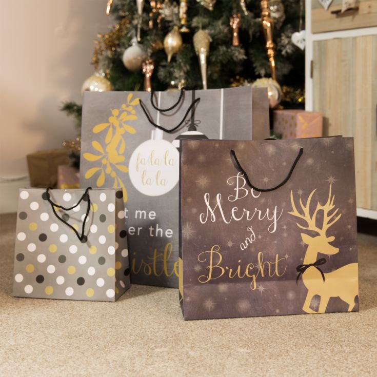 Tri-Coastal Design 'Holiday Glamour' Set of 3 Gift Bags product image