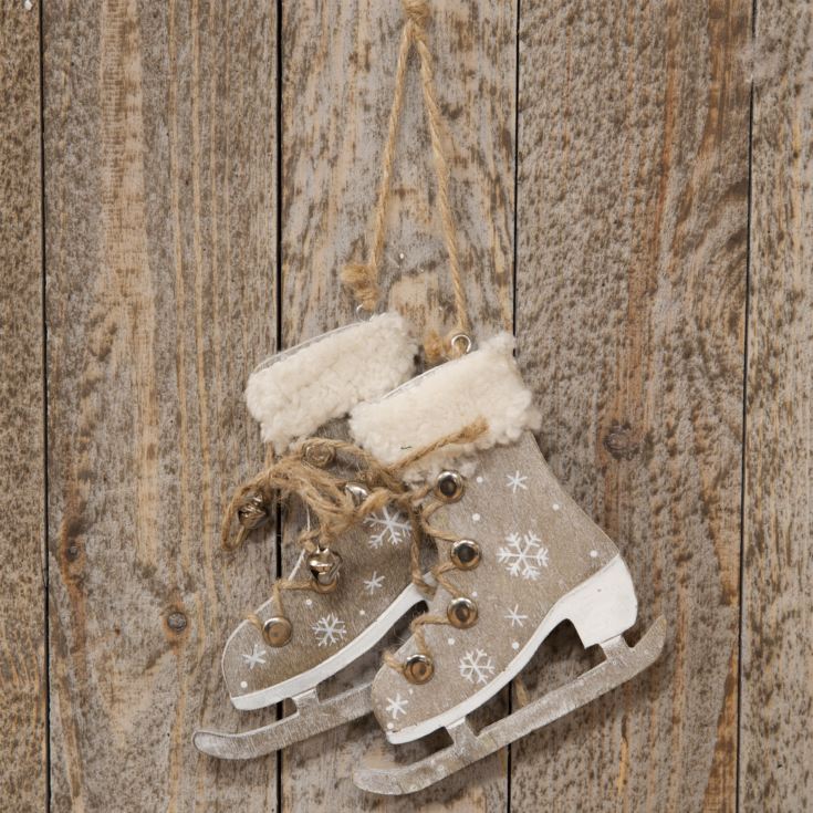 Beige Pair of Skating Boots Tree Decoration product image