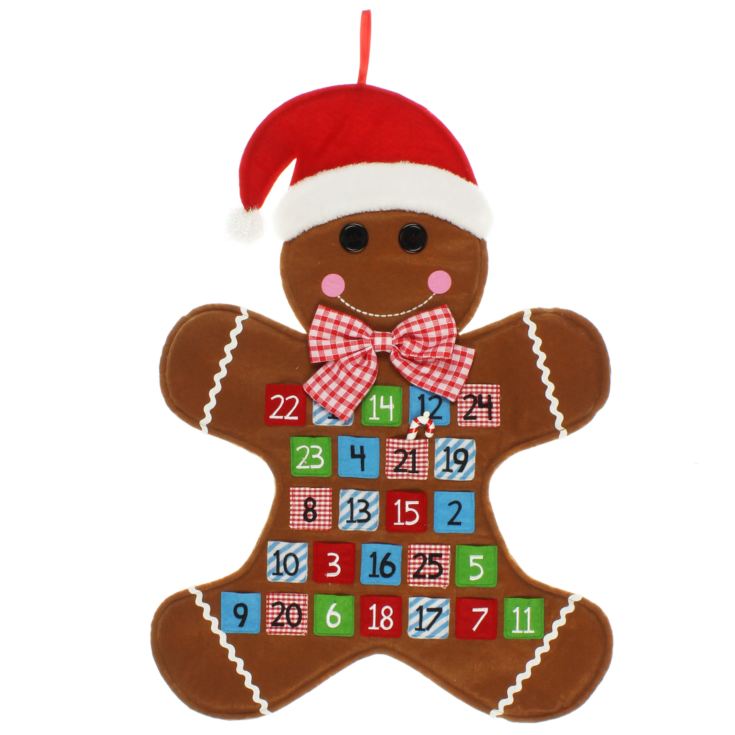 Wall Hanging Advent Calendar - Gingerbread Man product image