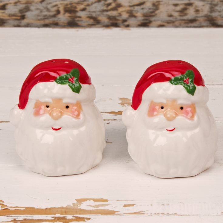 Ceramic Santa Head Salt and Pepper Pots product image
