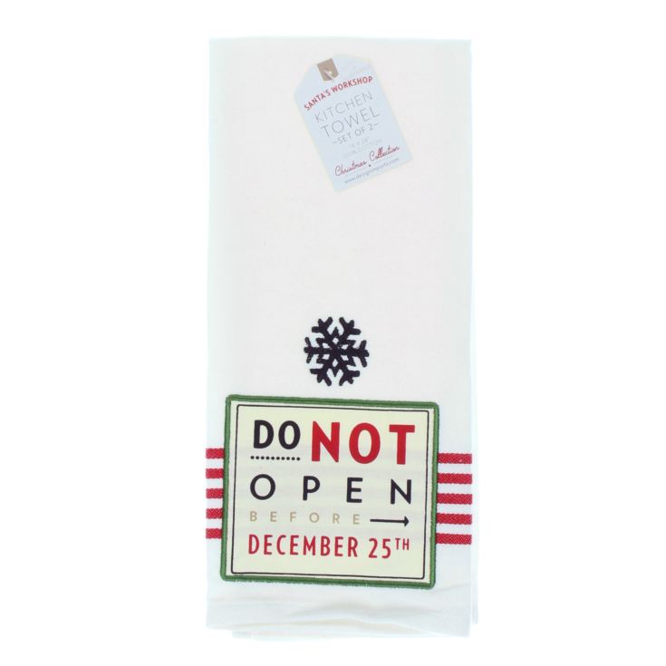 Embellished Tea Towel - Do Not Open product image