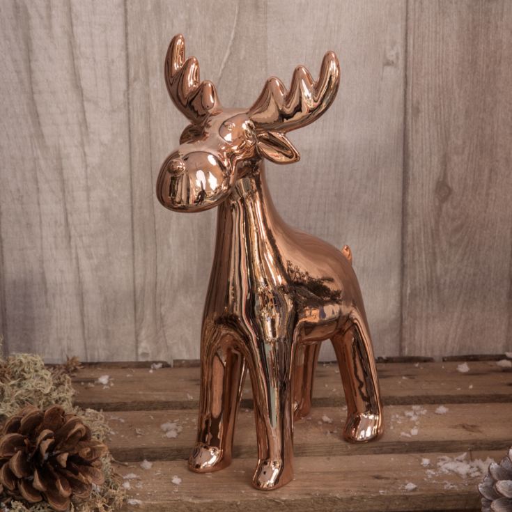 Gold Finish Reindeer Ornament product image