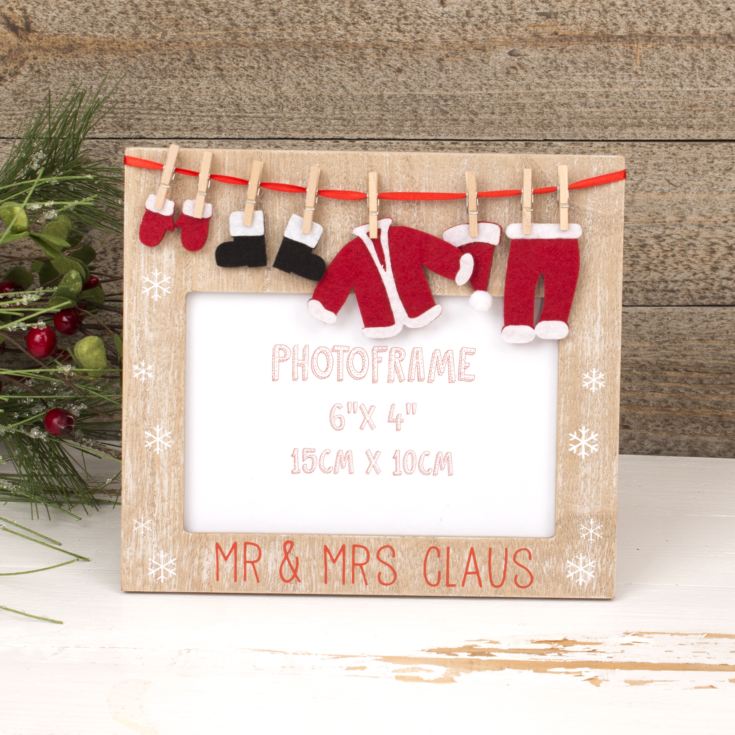 Washing Line Collection Mr & Mrs Claus Photo Frame 6"x4" product image