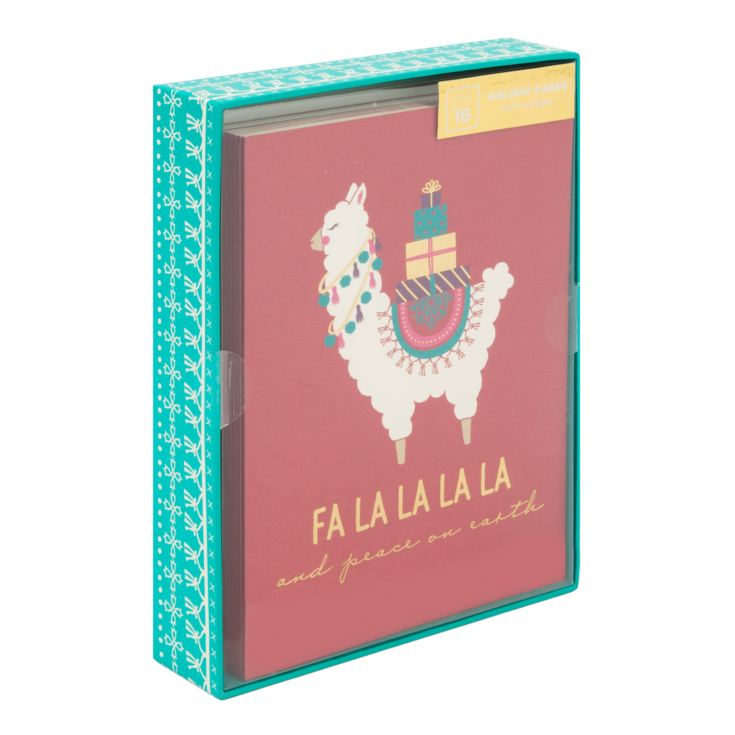 Elum Fa La La La Llama Set of 16 Christmas Cards product image