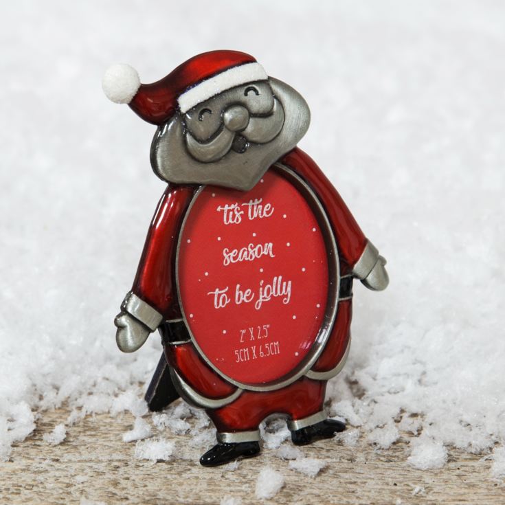 Miniature Die Cast Metal Santa Frame product image