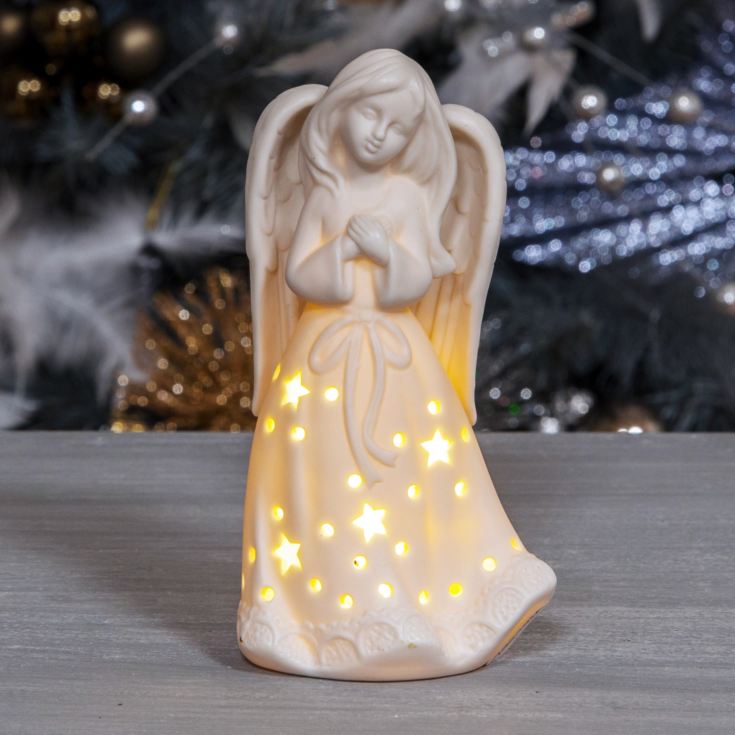 White LED Light Up Angel Figurine product image