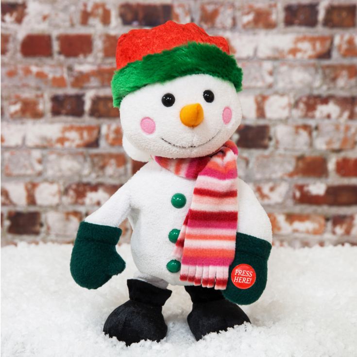 Musical Singing Swinging Snowman 12" product image