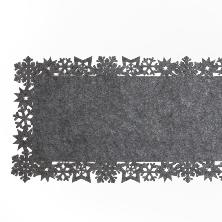 Grey Felt Snowflake Table Runner 1.5m product image